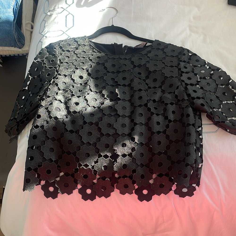 Sachin & Babi Noir Black Rose evening blouse